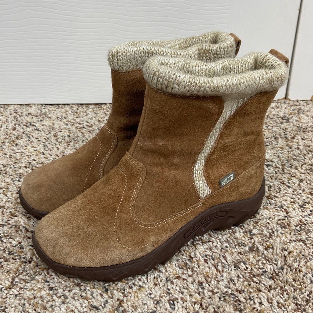 Merrell Jungle Moc waterproof boot booties suede, girls 2.5